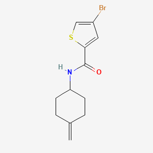 molecular formula C12H14BrNOS B2641444 4-溴-N-(4-甲叉亚环己基)噻吩-2-甲酰胺 CAS No. 2097927-49-4