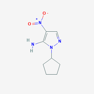 molecular formula C8H12N4O2 B2641455 1-Cyclopentyl-4-nitro-1H-pyrazol-5-amine CAS No. 1247098-12-9