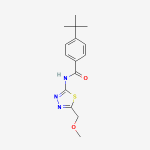 molecular formula C15H19N3O2S B2641472 4-tert-butyl-N-[5-(methoxymethyl)-1,3,4-thiadiazol-2-yl]benzamide CAS No. 685847-26-1