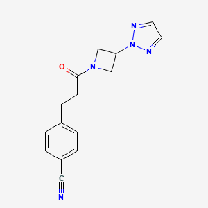 4-(3-(3-(2H-1,2,3-triazol-2-yl)azetidin-1-yl)-3-oxopropyl)benzonitrile