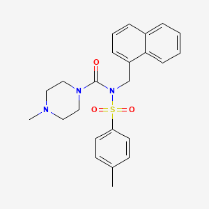 molecular formula C24H27N3O3S B2641475 4-甲基-N-(萘-1-基甲基)-N-甲苯磺酰哌嗪-1-甲酰胺 CAS No. 899949-13-4