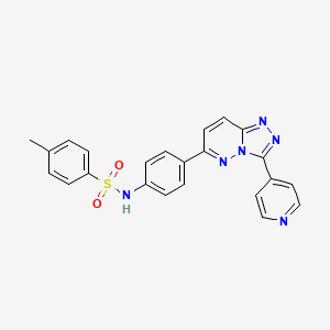 molecular formula C23H18N6O2S B2641479 4-甲基-N-(4-(3-(吡啶-4-基)-[1,2,4]三唑并[4,3-b]哒嗪-6-基)苯基)苯磺酰胺 CAS No. 891105-81-0
