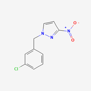 molecular formula C10H8ClN3O2 B2641480 1-[(3-氯苯基)甲基]-3-硝基-1H-吡唑 CAS No. 957478-42-1