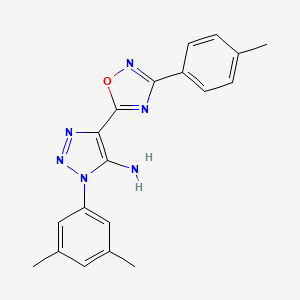 molecular formula C19H18N6O B2641487 1-(3,5-dimethylphenyl)-4-[3-(4-methylphenyl)-1,2,4-oxadiazol-5-yl]-1H-1,2,3-triazol-5-amine CAS No. 892774-52-6