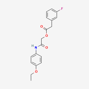 molecular formula C18H18FNO4 B2641492 [2-(4-乙氧基苯胺基)-2-氧代乙基] 2-(3-氟苯基)乙酸酯 CAS No. 1794987-89-5