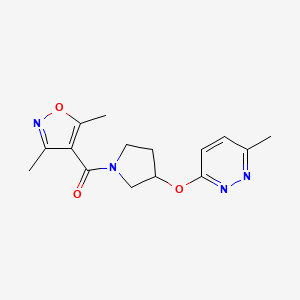 (3,5-Dimethylisoxazol-4-yl)(3-((6-methylpyridazin-3-yl)oxy)pyrrolidin-1-yl)methanone