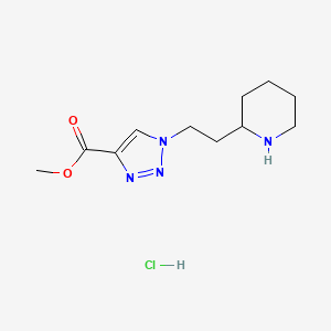 Methyl 1-(2-(piperidin-2-yl)ethyl)-1H-1,2,3-triazole-4-carboxylate hydrochloride