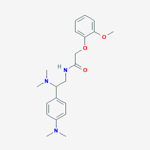 N-[2-(dimethylamino)-2-[4-(dimethylamino)phenyl]ethyl]-2-(2-methoxyphenoxy)acetamide