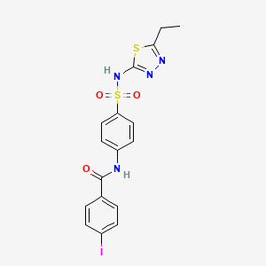 N-[4-[(5-ethyl-1,3,4-thiadiazol-2-yl)sulfamoyl]phenyl]-4-iodobenzamide
