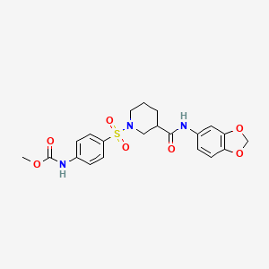 methyl N-[4-[3-(1,3-benzodioxol-5-ylcarbamoyl)piperidin-1-yl]sulfonylphenyl]carbamate