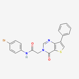 molecular formula C20H14BrN3O2S B2641536 N-(4-bromophenyl)-2-(4-oxo-7-phenylthieno[3,2-d]pyrimidin-3(4H)-yl)acetamide CAS No. 1105235-47-9