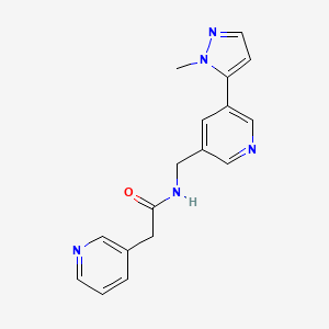 N-((5-(1-methyl-1H-pyrazol-5-yl)pyridin-3-yl)methyl)-2-(pyridin-3-yl)acetamide
