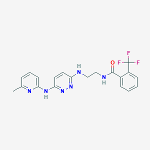 N-(2-((6-((6-methylpyridin-2-yl)amino)pyridazin-3-yl)amino)ethyl)-2-(trifluoromethyl)benzamide