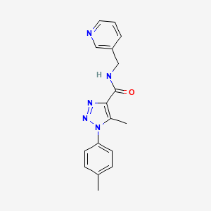 molecular formula C17H17N5O B2641547 5-甲基-1-(4-甲基苯基)-N-(吡啶-3-基甲基)-1H-1,2,3-三唑-4-甲酰胺 CAS No. 950249-54-4