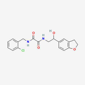 molecular formula C19H19ClN2O4 B2641551 N1-(2-chlorobenzyl)-N2-(2-(2,3-dihydrobenzofuran-5-yl)-2-hydroxyethyl)oxalamide CAS No. 1421466-93-4