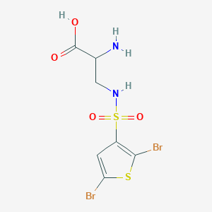 molecular formula C7H8Br2N2O4S2 B2641563 2-Amino-3-[(2,5-dibromothiophen-3-yl)sulfonylamino]propanoic acid CAS No. 2260932-81-6