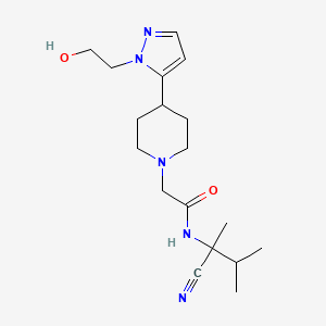 N-(1-cyano-1,2-dimethylpropyl)-2-{4-[1-(2-hydroxyethyl)-1H-pyrazol-5-yl]piperidin-1-yl}acetamide