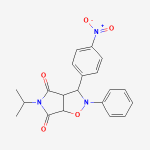 3-(4-nitrophenyl)-2-phenyl-5-(propan-2-yl)-hexahydro-2H-pyrrolo[3,4-d][1,2]oxazole-4,6-dione