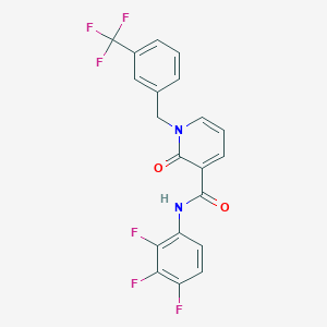 molecular formula C20H12F6N2O2 B2641569 2-oxo-1-(3-(trifluoromethyl)benzyl)-N-(2,3,4-trifluorophenyl)-1,2-dihydropyridine-3-carboxamide CAS No. 941903-84-0