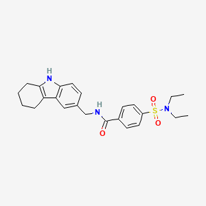 molecular formula C24H29N3O3S B2641587 4-(N,N-diethylsulfamoyl)-N-((2,3,4,9-tetrahydro-1H-carbazol-6-yl)methyl)benzamide CAS No. 852138-65-9