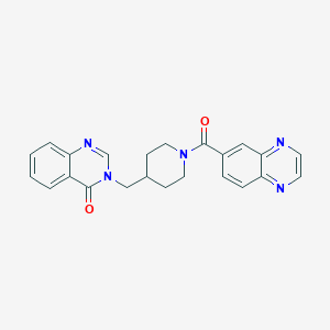 3-{[1-(Quinoxaline-6-carbonyl)piperidin-4-yl]methyl}-3,4-dihydroquinazolin-4-one