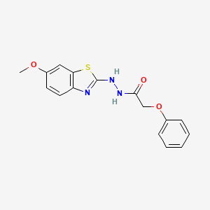 molecular formula C16H15N3O3S B2641621 N'-(6-甲氧基-1,3-苯并噻唑-2-基)-2-苯氧基乙酰肼 CAS No. 851979-95-8