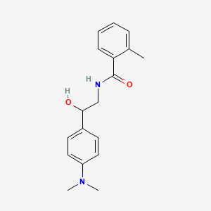 molecular formula C18H22N2O2 B2641628 N-(2-(4-(dimethylamino)phenyl)-2-hydroxyethyl)-2-methylbenzamide CAS No. 1421483-10-4