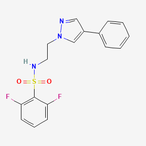 2,6-difluoro-N-(2-(4-phenyl-1H-pyrazol-1-yl)ethyl)benzenesulfonamide