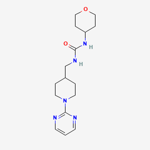 molecular formula C16H25N5O2 B2641638 1-((1-(嘧啶-2-基)哌啶-4-基)甲基)-3-(四氢-2H-吡喃-4-基)脲 CAS No. 2034228-42-5