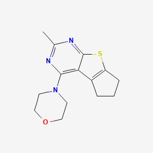 4-(2-methyl-6,7-dihydro-5H-cyclopenta[4,5]thieno[2,3-d]pyrimidin-4-yl)morpholine