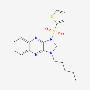 B2641650 1-pentyl-3-(thiophen-2-ylsulfonyl)-2,3-dihydro-1H-imidazo[4,5-b]quinoxaline CAS No. 848060-01-5