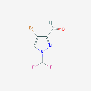 molecular formula C5H3BrF2N2O B2641683 4-bromo-1-(difluoromethyl)-1H-pyrazole-3-carbaldehyde CAS No. 2101197-50-4