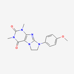 8-(4-methoxyphenyl)-1,3-dimethyl-7,8-dihydro-1H-imidazo[2,1-f]purine-2,4(3H,6H)-dione