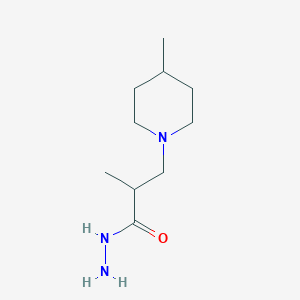 molecular formula C10H21N3O B2641742 2-甲基-3-(4-甲基哌啶-1-基)丙烷酰肼 CAS No. 744243-56-9