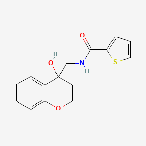molecular formula C15H15NO3S B2641745 N-((4-羟基色满-4-基)甲基)噻吩-2-甲酰胺 CAS No. 1396809-30-5