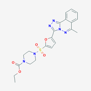 Ethyl 4-{[5-(6-methyl[1,2,4]triazolo[3,4-a]phthalazin-3-yl)-2-furyl]sulfonyl}-1-piperazinecarboxylate