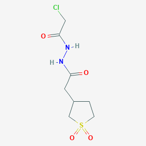 molecular formula C8H13ClN2O4S B2641768 2-氯-N'-[(1,1-二氧化四氢噻吩-3-基)乙酰]乙酰肼 CAS No. 869716-08-5