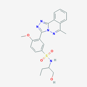 molecular formula C21H23N5O4S B264177 N-[1-(hydroxymethyl)propyl]-4-methoxy-3-(6-methyl[1,2,4]triazolo[3,4-a]phthalazin-3-yl)benzenesulfonamide 