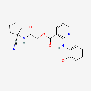 molecular formula C21H22N4O4 B2641775 [(1-Cyanocyclopentyl)carbamoyl]methyl 2-[(2-methoxyphenyl)amino]pyridine-3-carboxylate CAS No. 1210270-78-2