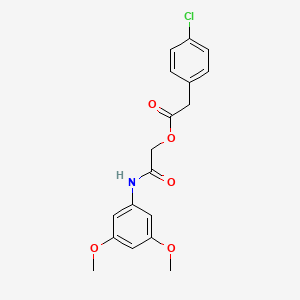 molecular formula C18H18ClNO5 B2641811 [2-(3,5-Dimethoxyanilino)-2-oxoethyl] 2-(4-chlorophenyl)acetate CAS No. 1003101-82-3