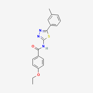 molecular formula C18H17N3O2S B2641840 4-ethoxy-N-[5-(3-methylphenyl)-1,3,4-thiadiazol-2-yl]benzamide CAS No. 392241-37-1