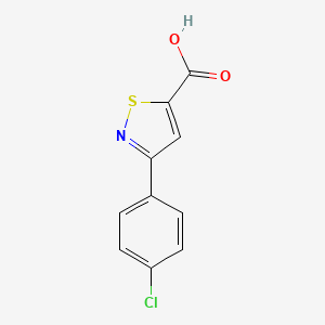 molecular formula C10H6ClNO2S B2641898 3-(4-Chlorophenyl)-1,2-thiazole-5-carboxylic acid CAS No. 82424-97-3