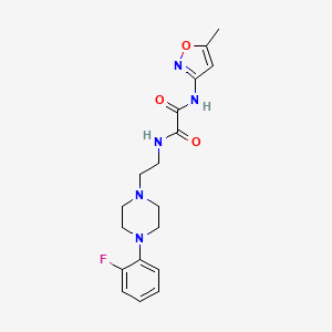 molecular formula C18H22FN5O3 B2641908 N1-(2-(4-(2-fluorophenyl)piperazin-1-yl)ethyl)-N2-(5-methylisoxazol-3-yl)oxalamide CAS No. 1049374-98-2