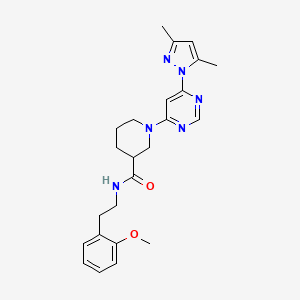 molecular formula C24H30N6O2 B2641909 1-(6-(3,5-二甲基-1H-吡唑-1-基)嘧啶-4-基)-N-(2-甲氧基苯乙基)哌啶-3-甲酰胺 CAS No. 1334374-69-4