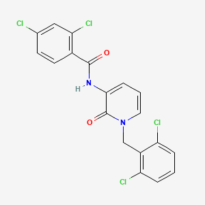 molecular formula C19H12Cl4N2O2 B2641913 2,4-dichloro-N-[1-(2,6-dichlorobenzyl)-2-oxo-1,2-dihydro-3-pyridinyl]benzenecarboxamide CAS No. 338784-07-9