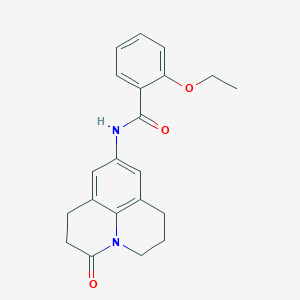 molecular formula C21H22N2O3 B2641934 2-Ethoxy-N-(2-oxo-1-azatricyclo[7.3.1.05,13]trideca-5,7,9(13)-trien-7-yl)benzamide CAS No. 906162-66-1