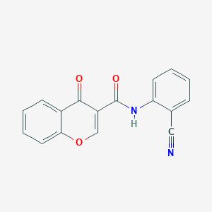 molecular formula C17H10N2O3 B2641942 N-(2-cyanophenyl)-4-oxo-4H-chromene-3-carboxamide CAS No. 477555-58-1