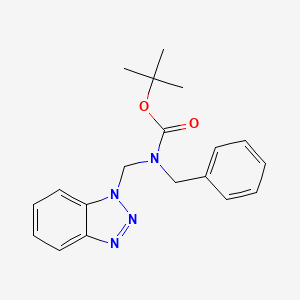 molecular formula C19H22N4O2 B2641954 tert-Butyl N-(1H-1,2,3-benzotriazol-1-ylmethyl)-N-benzylcarbamate CAS No. 305861-61-4