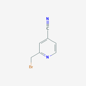 molecular formula C7H5BrN2 B2641959 2-(Bromomethyl)-4-pyridinecarbonitrile CAS No. 597563-02-5