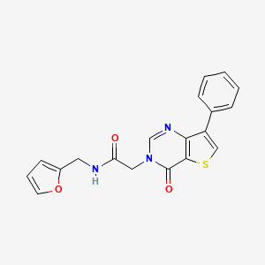 N-[(furan-2-yl)methyl]-2-{4-oxo-7-phenyl-3H,4H-thieno[3,2-d]pyrimidin-3-yl}acetamide